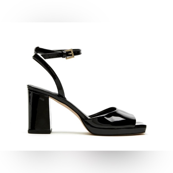 BNIB Sister x Soeur Elyse Black Patent Leather Platform Sandals Size 37 - Picture 1 of 3